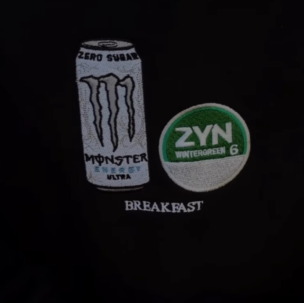 Men's Black White Monster & Zyn Hoodie & T Shirt Size XL NWT - Picture 8 of 8